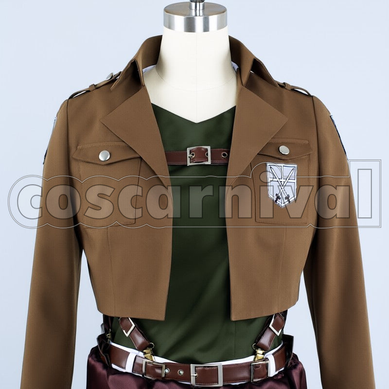 Survey Corps Reiner Braun cosplay costume from Attack on Titan, front view 2