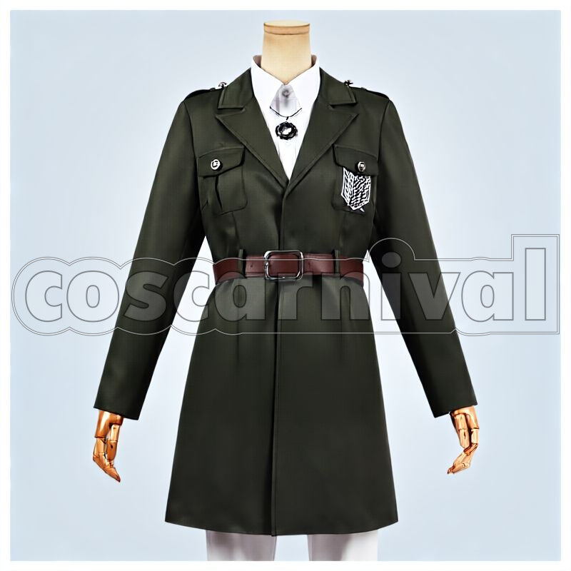 Titan Survey Corps Marley Military Uniform Embroidered Version Cosplay cosplay costume from Attack on, front view 1