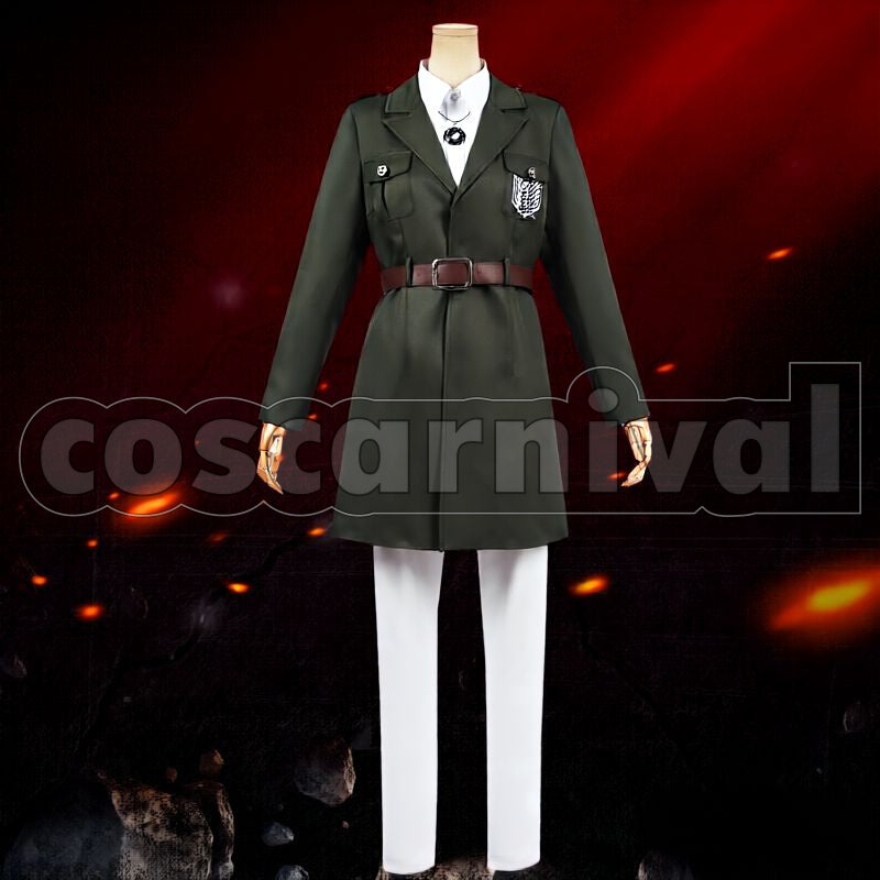 Titan Survey Corps Marley Military Uniform Embroidered Version Cosplay cosplay costume from Attack on, front view 2