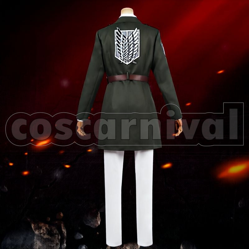 Titan Survey Corps Marley Military Uniform Embroidered Version Cosplay cosplay costume from Attack on, back view