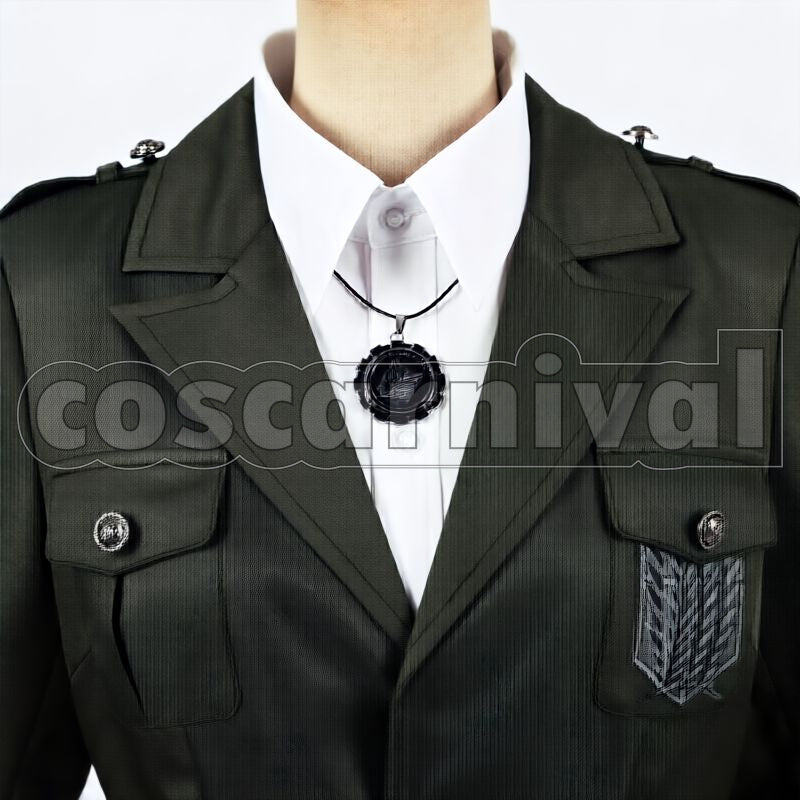 Titan Survey Corps Marley Military Uniform Embroidered Version Cosplay cosplay costume from Attack on, detail-1