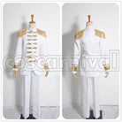 - Wings of Counterattack - ONLINE Levi Captain Senior Imperial Military Police White Military cosplay costume from Attack on Titan, front view