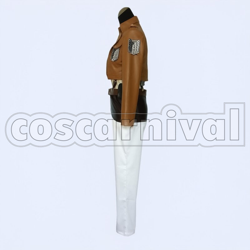 Survey Corps Eren Yeager cosplay costume from Attack on Titan, side view
