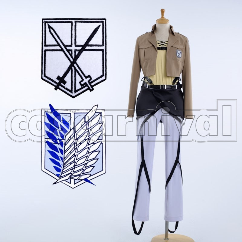 Eren Yeager cosplay costume from Attack on Titan, front view