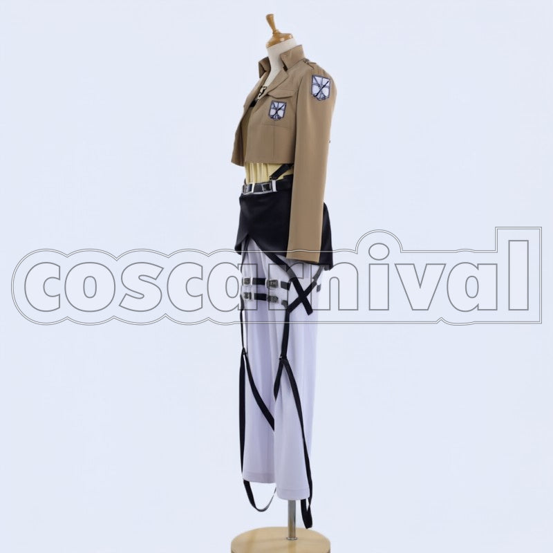 Survey Corps Eren Yeager cosplay costume from Attack on Titan, side view 2