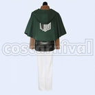 Survey Corps Eren Yeager cosplay costume from Attack on Titan, back view