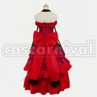 Madam Red Ball Gown cosplay costume from Black Butler, back view