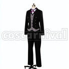 of Circus Circus Arc Sebastian Michaelis cosplay costume from Black Butler: Book, front view 2