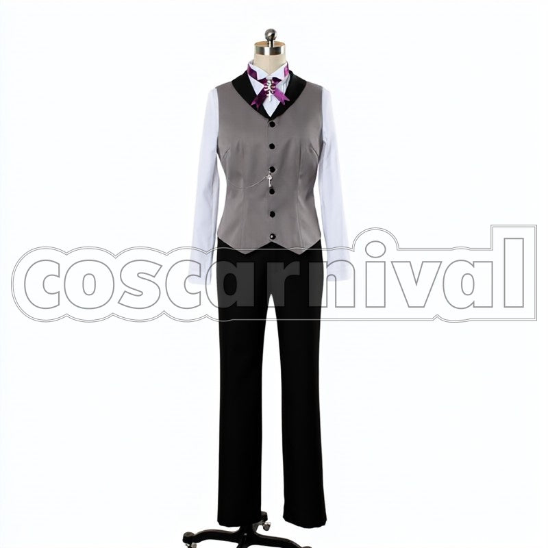 of Circus Circus Arc Sebastian Michaelis cosplay costume from Black Butler: Book, front view 3