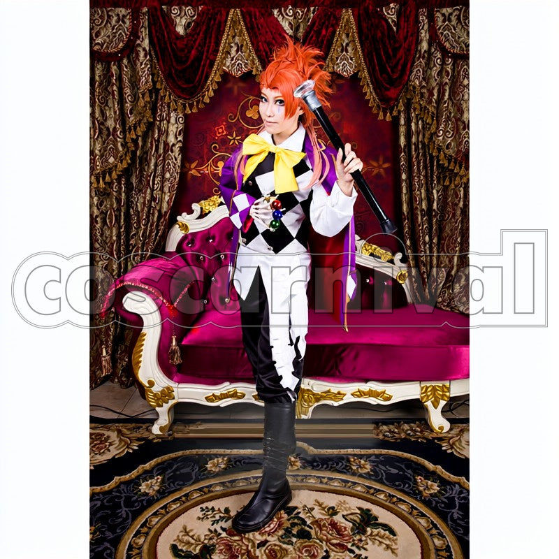 of Circus Circus Arc Noah's Ark Circus Joker cosplay costume from Black Butler: Book, front view