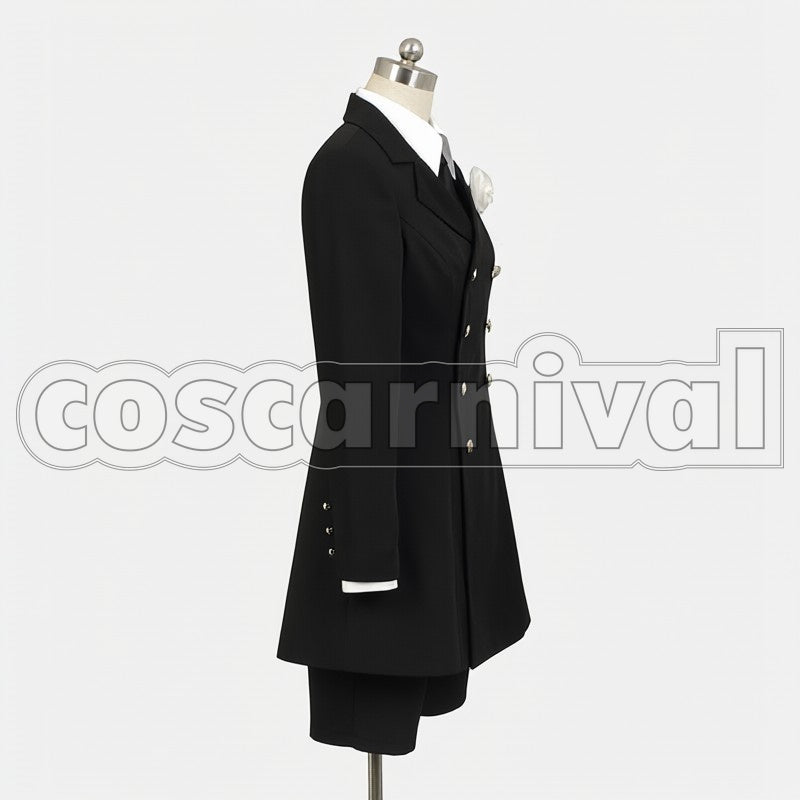 Ciel Phantomhive Mourning cosplay costume from Black Butler II, side view 2