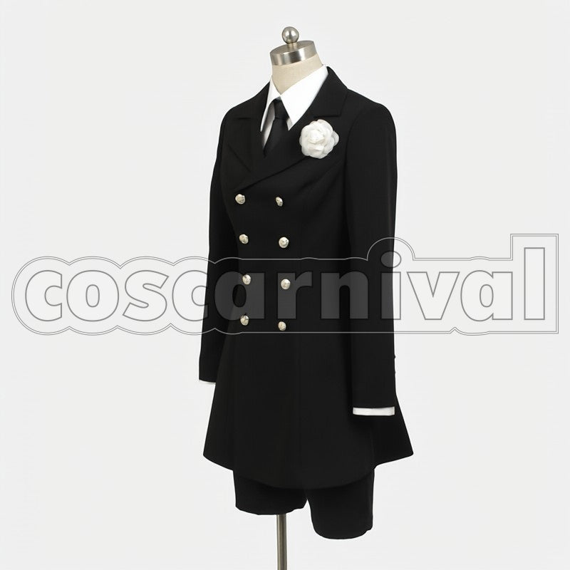 Ciel Phantomhive Mourning cosplay costume from Black Butler II, side view