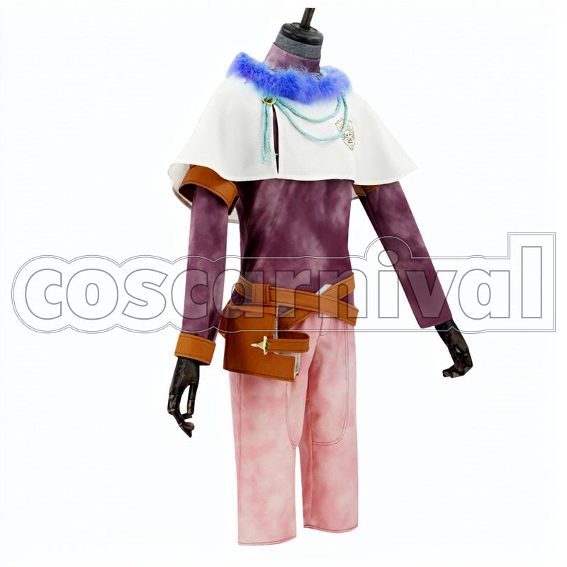 Yuno cosplay costume from Black Clover, side view