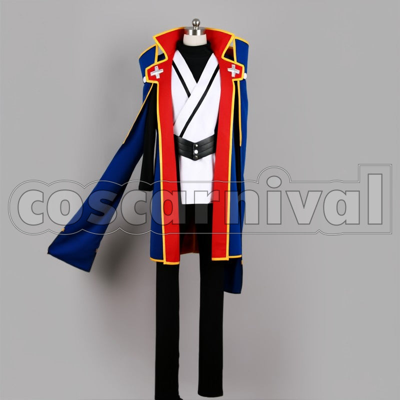 Jin furusetto cosplay costume from BlazBlue, side view 2