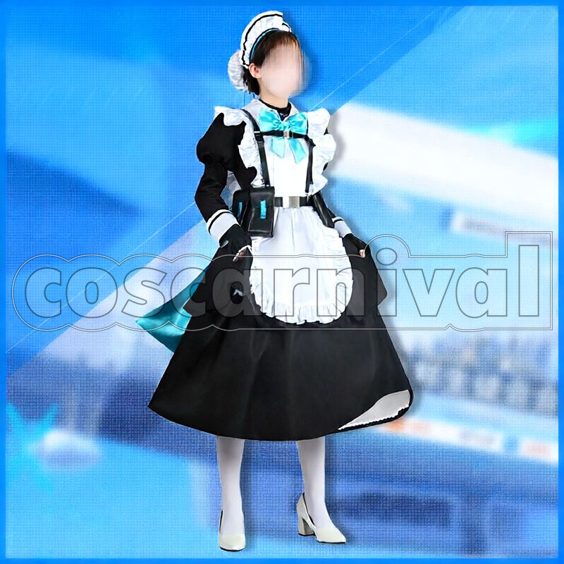 Asuma Toki Maid Outfit Cosplay cosplay costume from Blue Archive, front view 2