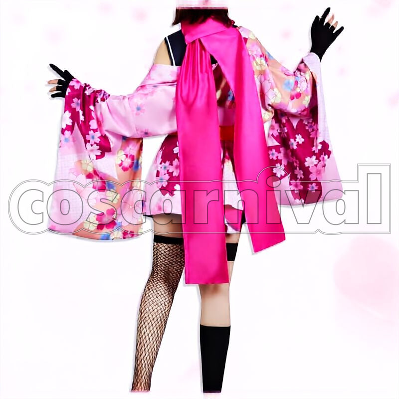 Hyakkiyako Alliance Academy 1st Year Ninjutsu Research Club Kuda Izuna Cosplay cosplay costume from Blue Archive, back view