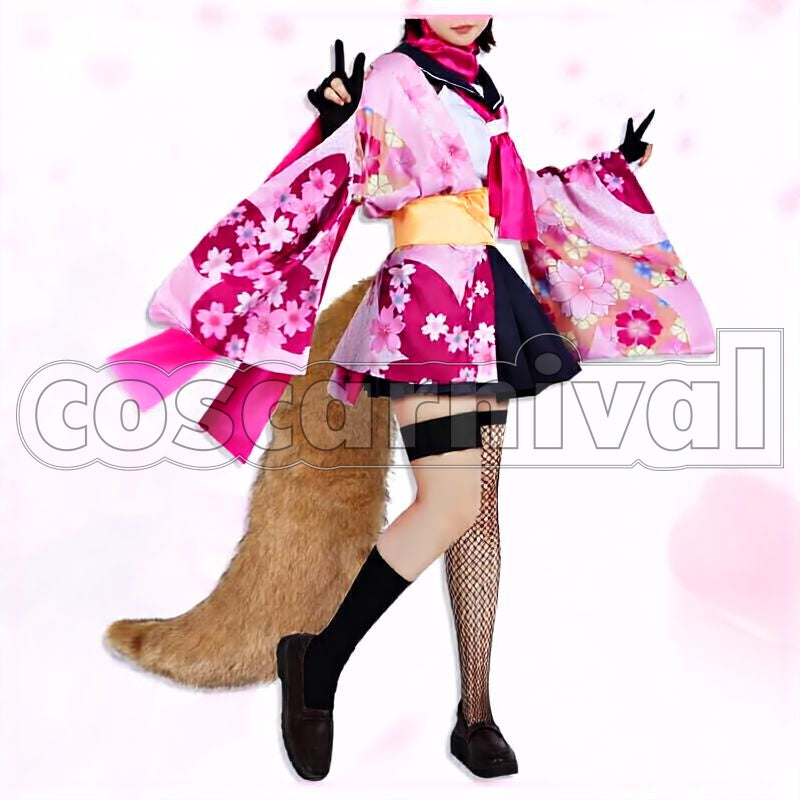 Hyakkiyako Alliance Academy 1st Year Ninjutsu Research Club Kuda Izuna Cosplay cosplay costume from Blue Archive, front view 3