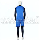 Practice Uniform Customizable Number & Name Cosplay cosplay costume from Blue Lock, back view 1