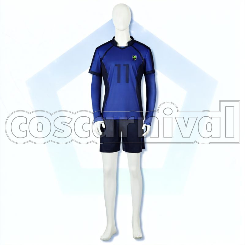 Uniform Customizable Number & Name Cosplay cosplay costume from Blue Lock, front view 2