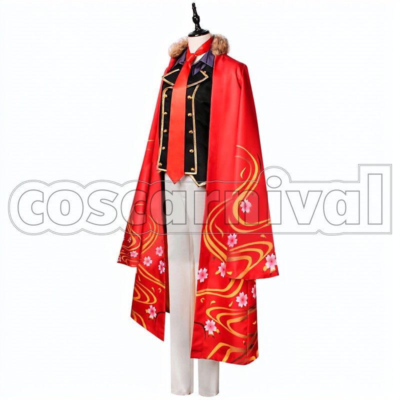 Osamu Dazai cosplay costume from Bungo and Alchemist, side view