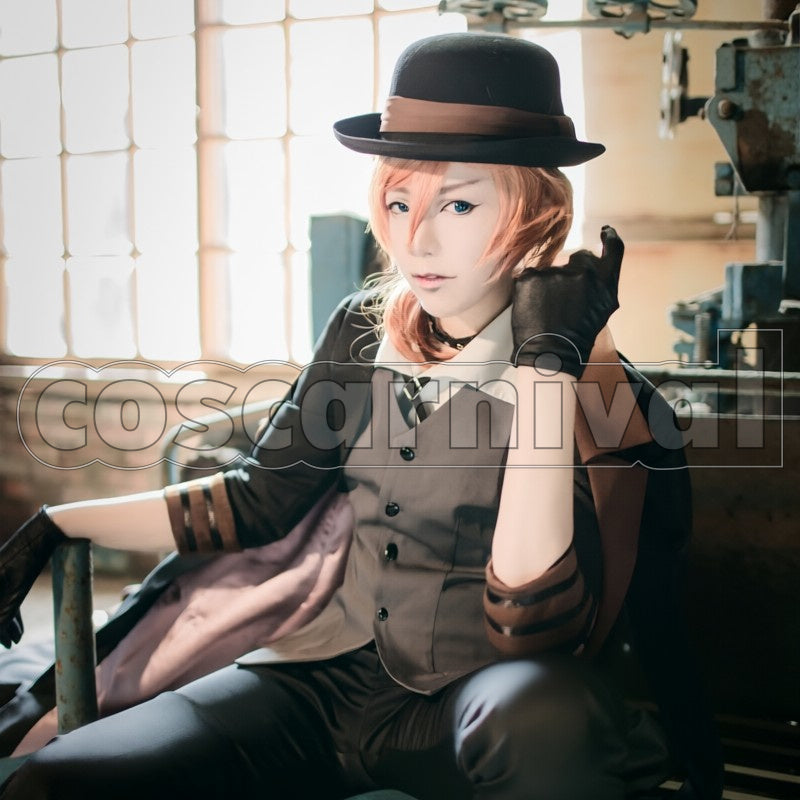 Chuya Nakahara cosplay costume from Bungo Stray Dogs, front view 2
