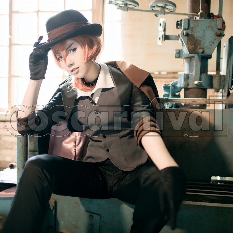 Chuya Nakahara cosplay costume from Bungo Stray Dogs, front view