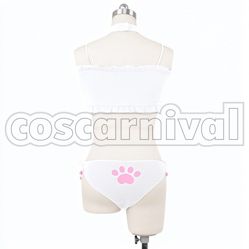 Open-Cup Bra Underwear cosplay costume from Cat, back view