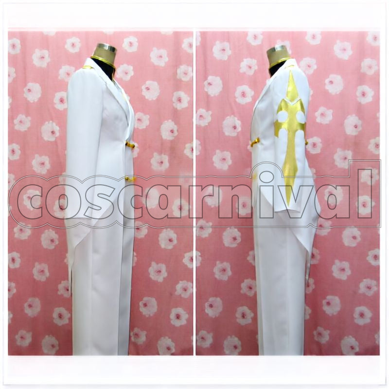 the Rebellion R2 Luciano Bradley Knight of Ten Cosplay cosplay costume from Code Geass: Lelouch of, side view