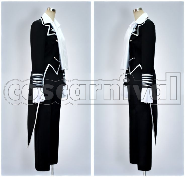 the Rebellion R2 Suzaku Kururugi Ending 2 Outfit (Waga Rōtashi Aku no Hana) Black Version Cosplay cosplay costume from Code Geass: Lelouch of, side view