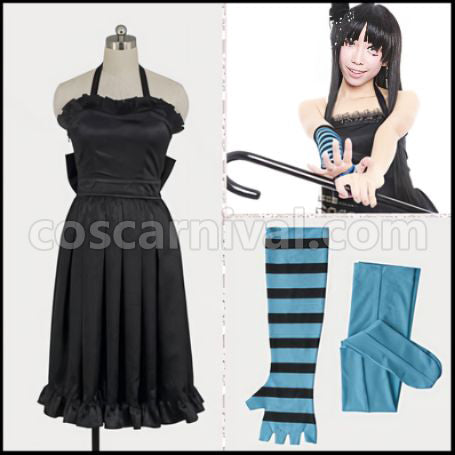 K-On! Mio Akiyama Outfit + Wig Set coscarnival - Front View