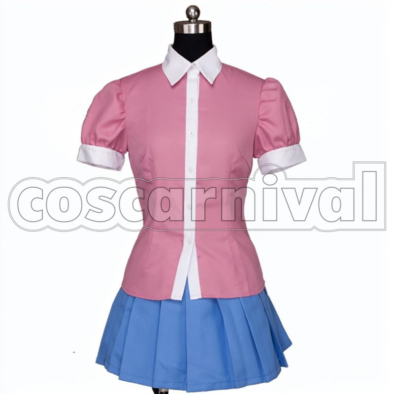 Despair Academy Mikan Tsumiki cosplay costume from Danganronpa 2 Goodbye, front view 3