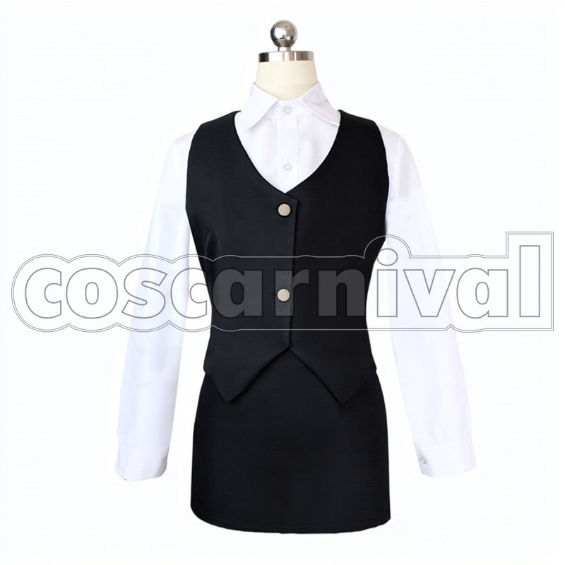 End of Hope's Peak Academy - Mikan Tsumiki cosplay costume from Danganronpa 3 -The, front view 2