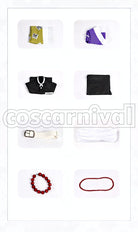 Kimetsu no Yaiba Stone Hashira Gyomei Himejima Demon Slayer Corps Uniform Cosplay cosplay costume from Demon Slayer:, set view