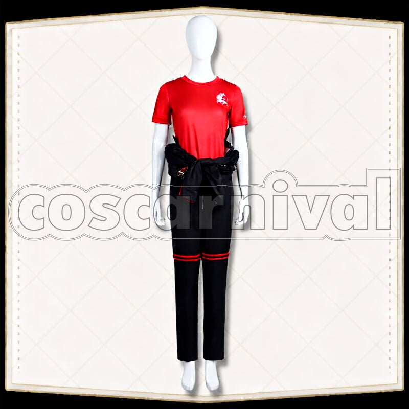 Trappola Heartslabyul PE Uniform Cosplay cosplay costume from Disney Twisted-Wonderland Ace, front view 5