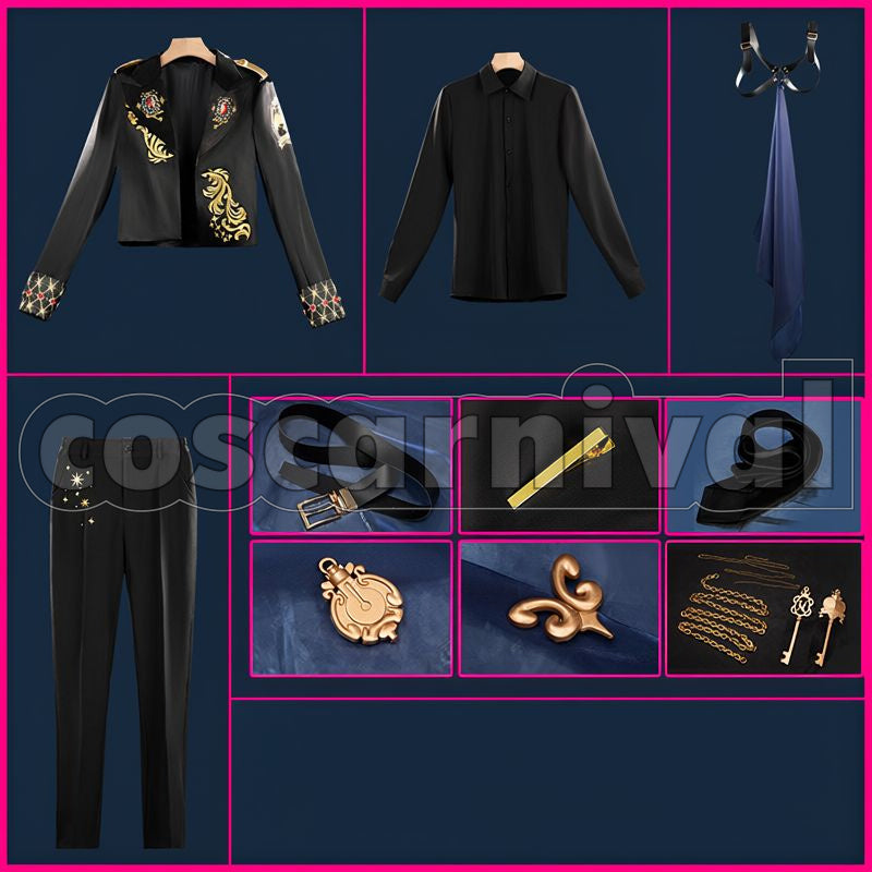 Members 5th Anniversary New Outfit Cosplay cosplay costume from Disney Twisted-Wonderland All, set view