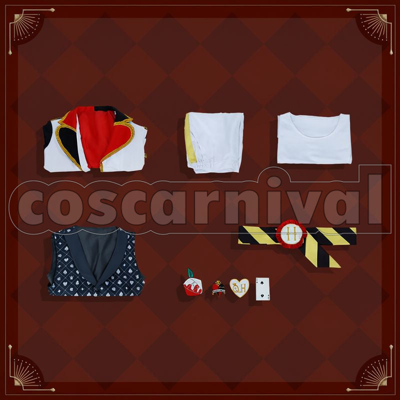 Spade Heartslabyul Dorm Uniform Cosplay cosplay costume from Disney Twisted-Wonderland Deuce, set view