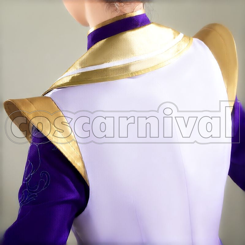 Spade Night Sky's Chiffon Cosplay cosplay costume from Disney Twisted-Wonderland Deuce, back view 2