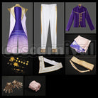 Spade Night Sky's Chiffon Cosplay cosplay costume from Disney Twisted-Wonderland Deuce, set view