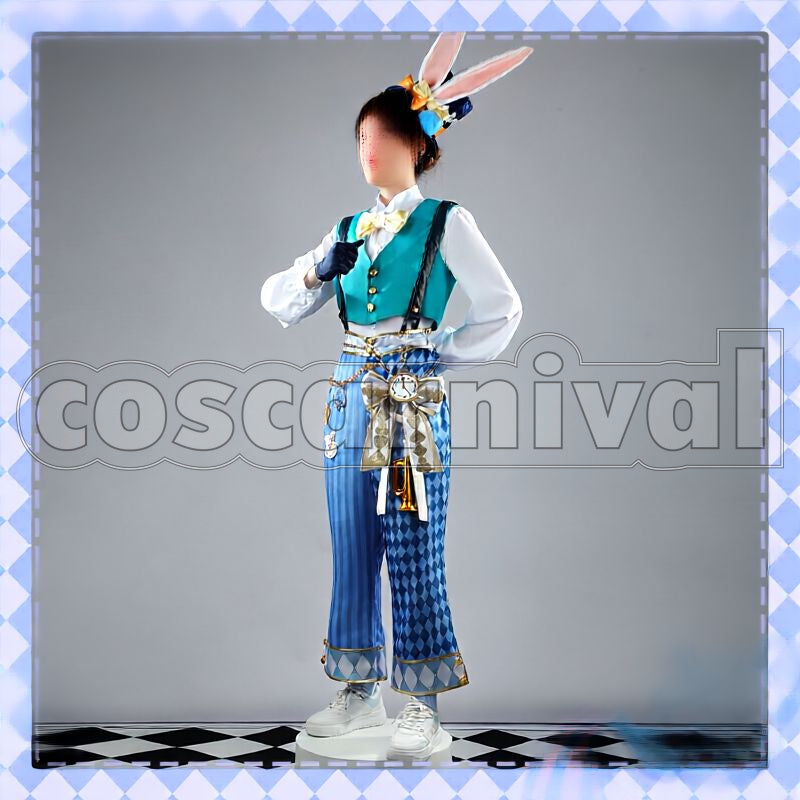 Spade White Rabbit Fest Cosplay cosplay costume from Disney Twisted-Wonderland Deuce, front view 4