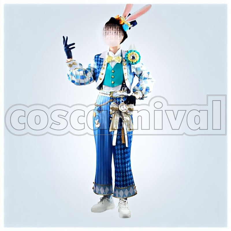 Spade White Rabbit Fest Cosplay cosplay costume from Disney Twisted-Wonderland Deuce, front view 1