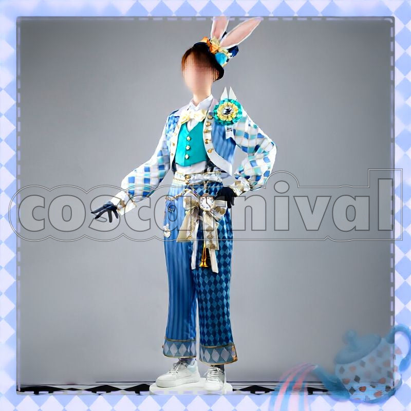 Spade White Rabbit Fest Cosplay cosplay costume from Disney Twisted-Wonderland Deuce, front view 3