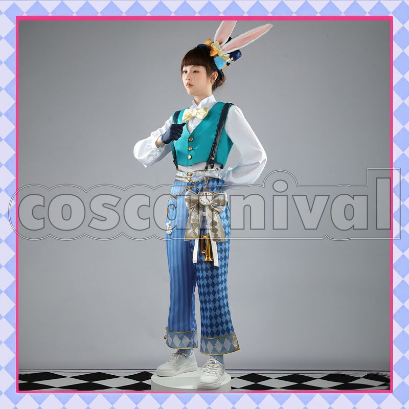 Spade White Rabbit Fest Cosplay cosplay costume from Disney Twisted-Wonderland Deuce, front view 4