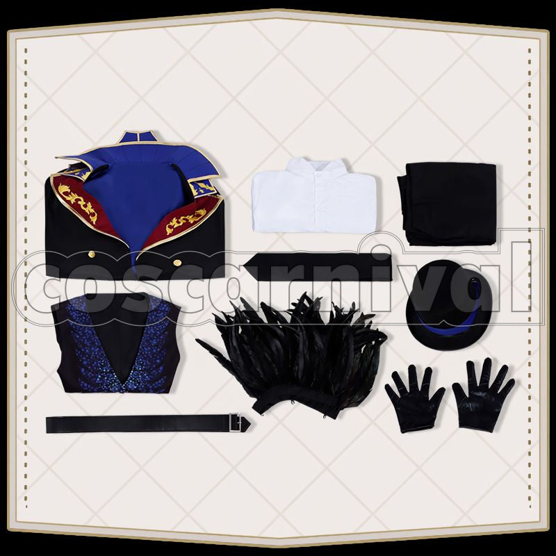 Crowley Cosplay cosplay costume from Disney Twisted-Wonderland Dire, set view