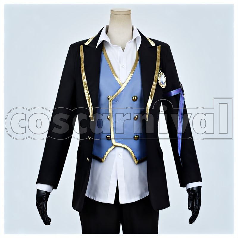 Leech Octavinelle School Uniform Cosplay cosplay costume from Disney Twisted-Wonderland Floyd, front view 1