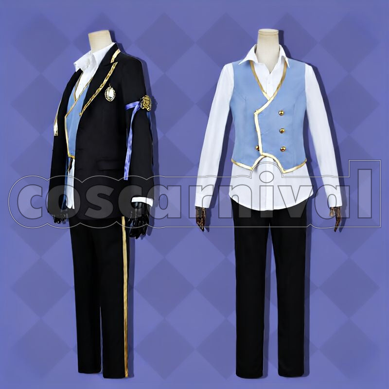 Leech Octavinelle School Uniform Cosplay cosplay costume from Disney Twisted-Wonderland Floyd, front view 2