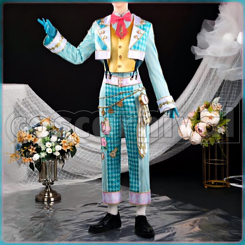 Leech White Rabbit Fest Rabbit Costume Cosplay cosplay costume from Disney Twisted-Wonderland Floyd, front view 2
