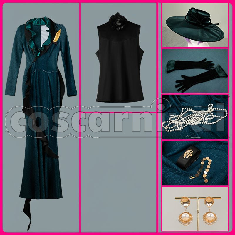 Leech Coral Sea Cosplay cosplay costume from Disney Twisted-Wonderland Georgina, set view