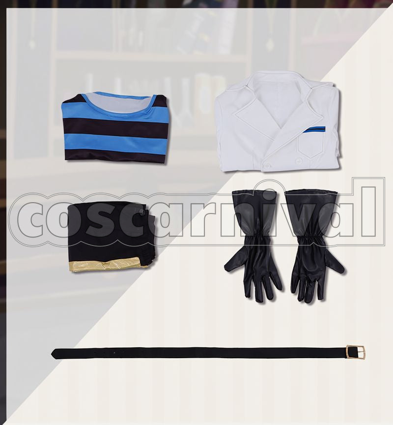 Shroud Lab Coat Cosplay cosplay costume from Disney Twisted-Wonderland Idia, set view