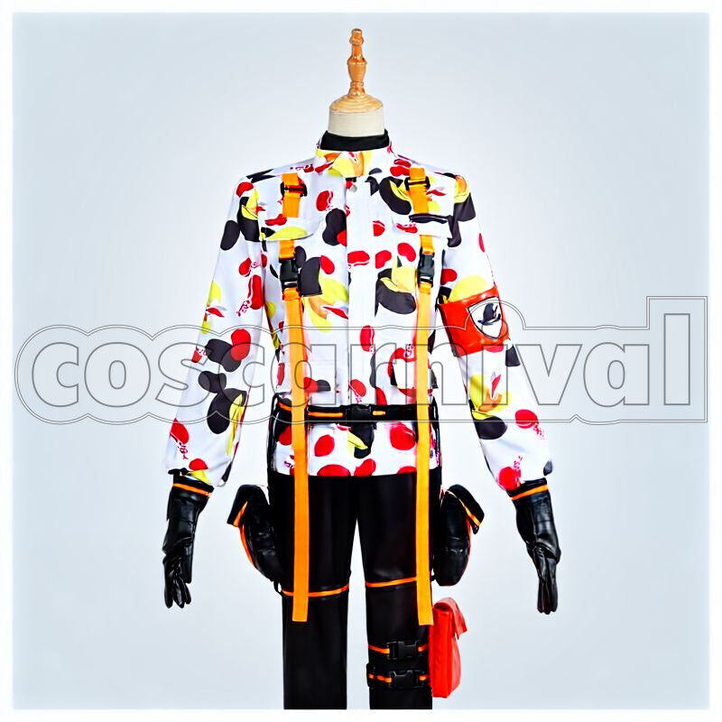 Leech Octavinelle Beans Camo Cosplay cosplay costume from Disney Twisted-Wonderland Jade, front view 1