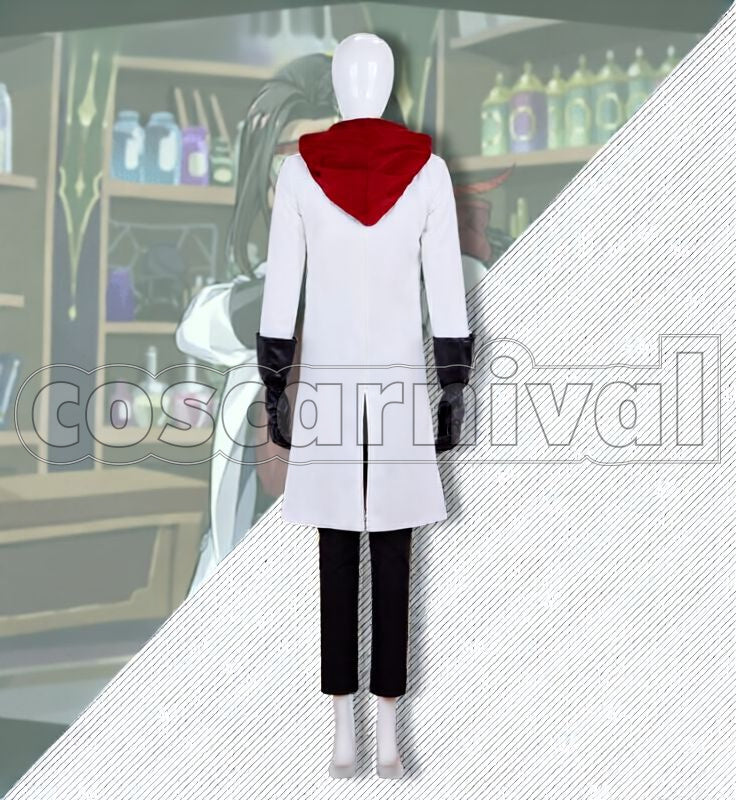 Viper Lab Coat Cosplay cosplay costume from Disney Twisted-Wonderland Jamil, back view 1